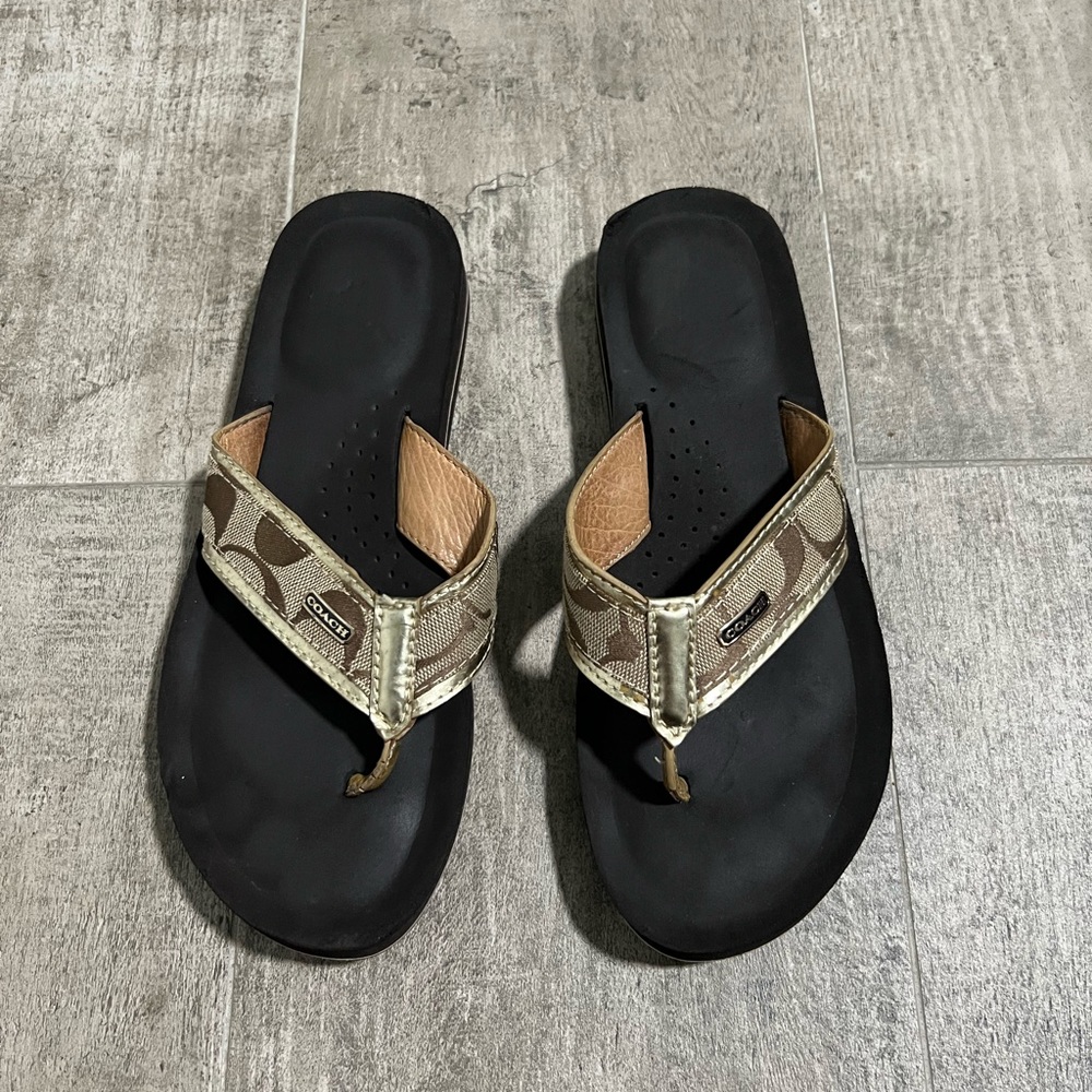 Coach padded sandals, size 6 1/2